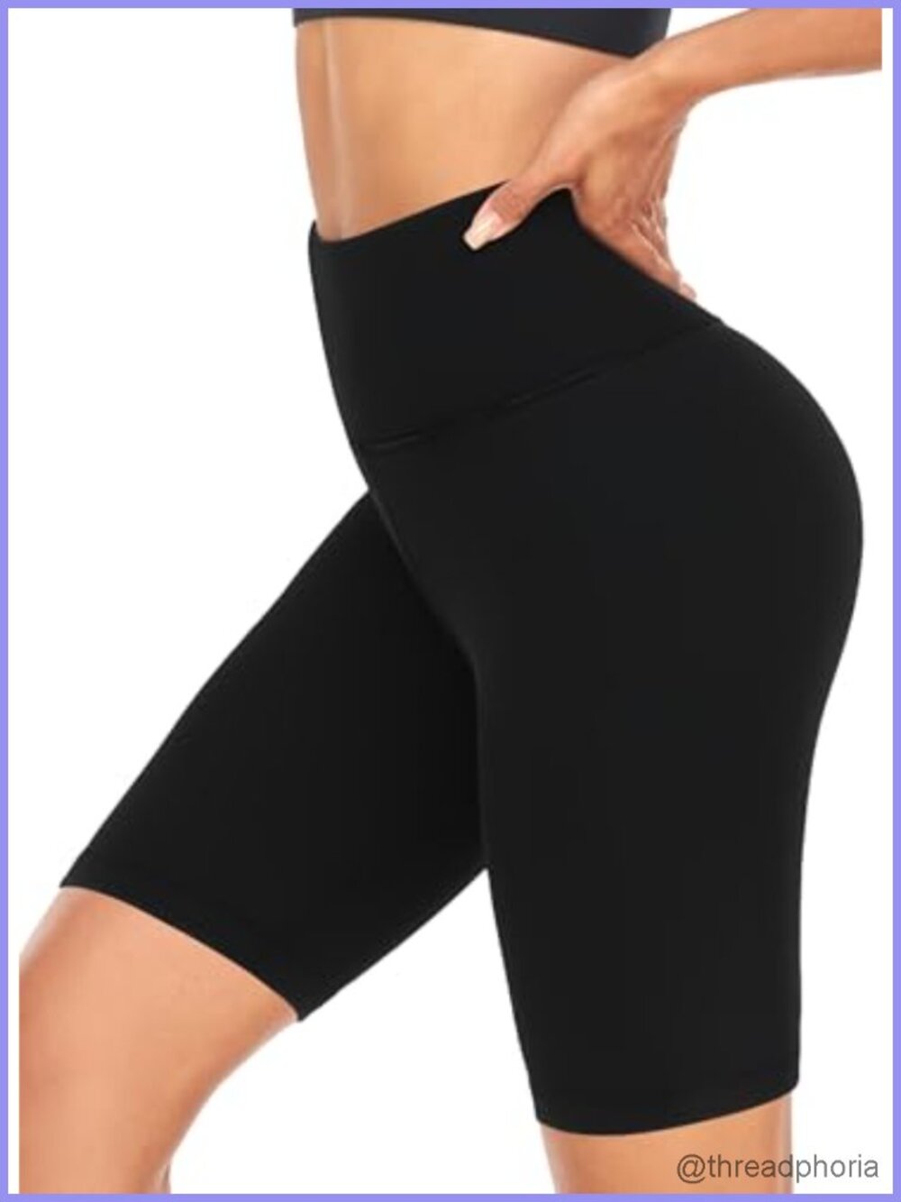 High Waisted Biker Shorts Tummy Control Yoga Gym Workout